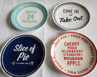 Set of 4 Lenox All in Good Taste Order's Up by Kate Spade New York ~ Set of 4 Tidbit Plates ~ Appetizer Plates