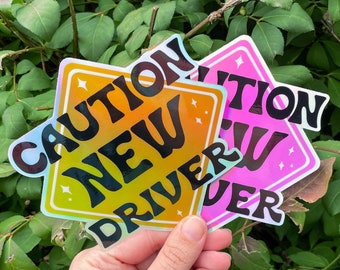 New Driver Bumper Sticker, Driver’s Ed, Caution Anxious Driver, I Hate Driving, Car Decal, Anxiety Sticker, Mental Health Awareness