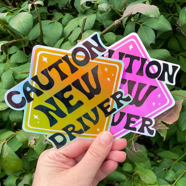 New Driver Bumper Sticker, Driver’s Ed, Caution Anxious Driver, I Hate Driving, Car Decal, Anxiety Sticker, Mental Health Awareness