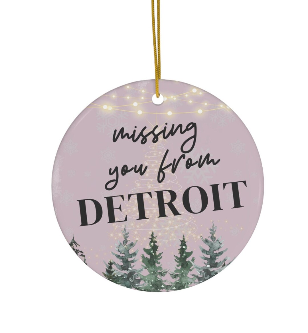 Detroit Christmas Ornament Detroit Holiday Gift Detroit Etsy