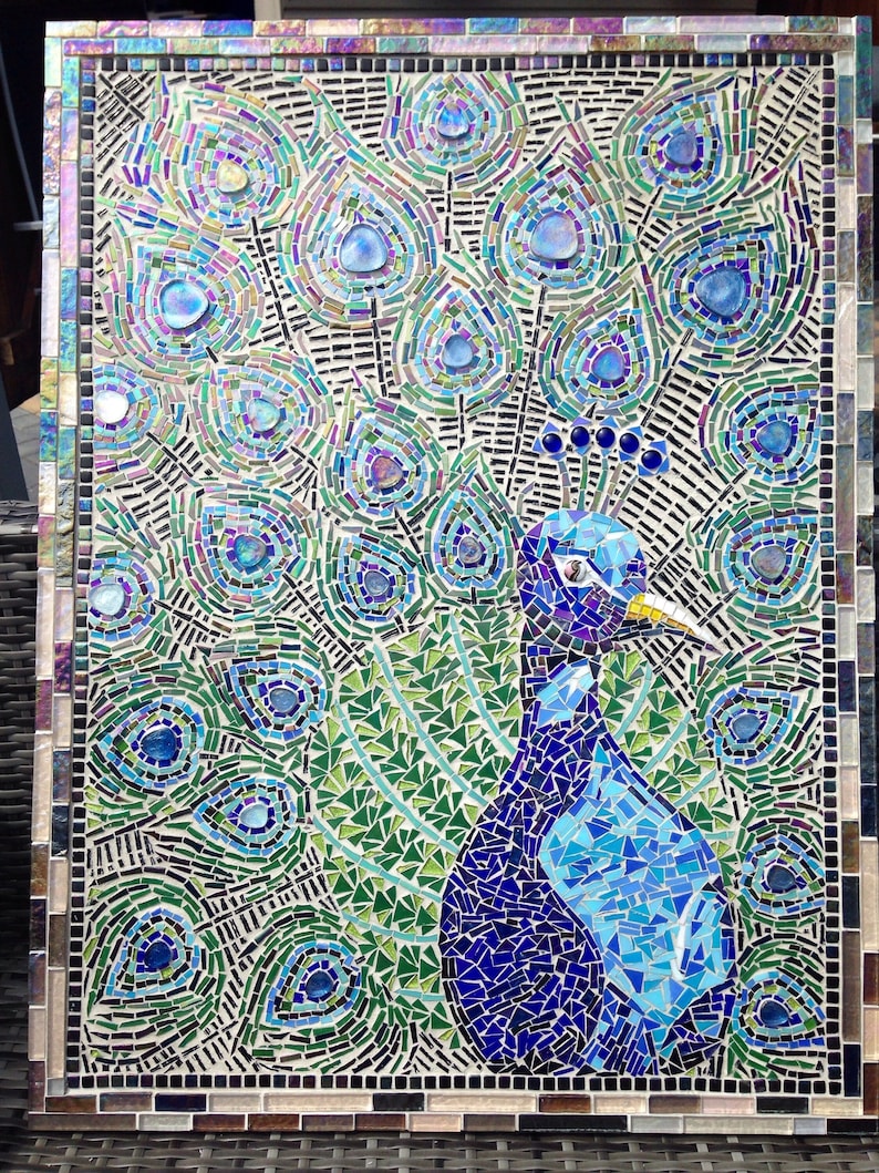 Mosaic Peacock Wall Art Home And Living Outdoor Decor Mosaical Designs