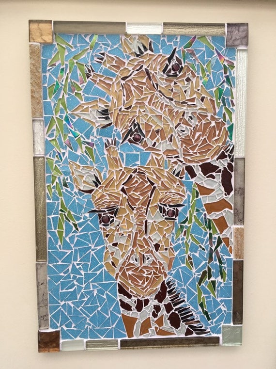 Giraffe Mosaic Wall Art Giraffes Artwork Gift