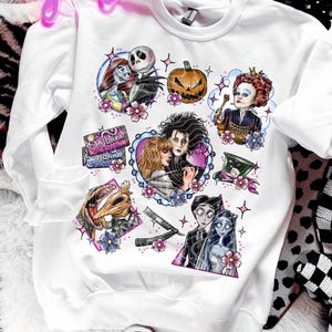 Cartoon Horror2, Unisex, Sweatshirt, Movie, Gildan, Horror Movie, Classic, Vintage, Adult Humor,