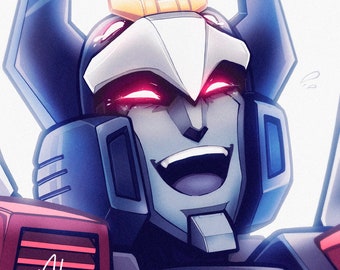 Transformers Laughing Deathsaurus Print - 5x7, Postcard