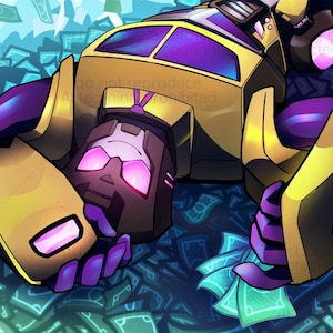 Impresión de Transformers: Estafa de Dinero en el Baño - A4, 5x7, Postal