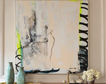 Above Bed Minimalism Beige Art Print Painting Abstract Print on Canvas Extra Large Bedroom Decor Moody Wall Decor Over the Bed Abstract Art