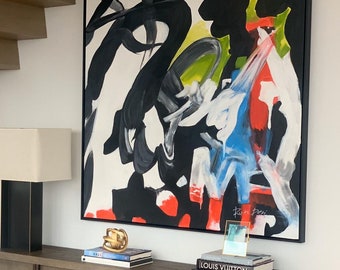 Graffiti Abstract Art Fine Art Print Abstract Painting on Canvas Modern Abstract Contemporary Art Large Living Room Wall Art Decor Canvas