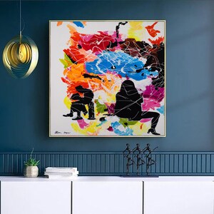CANVAS Print 'people' Fine Art Print Abstract Painting Print on Canvas ...