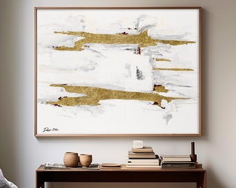 Handmade Painting Abstract Art Large Wall Art Painting on Canvas Contemporary Art Beige Painting Gold Abstract Contemporary Art Painting