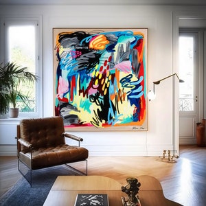 Abstract Canvas Art - Statement Piece for Your Home Decor | Large Abstract Print on Canvas, Living Room Wall Art, Contemporary Painting