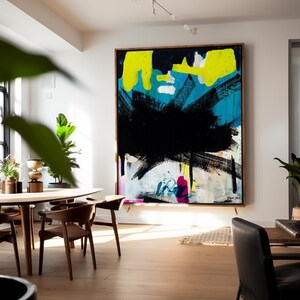 Contemporary Art Abstract Painting Large Wall Art Canvas Modern Painting Canvas Abstract Paintings Canvas Black Painting bild 6