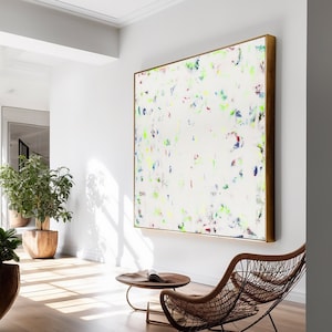 White Abstract &#39;Hushed Harmonies&#39; Art Print | Minimalism Painting Wall Decor - Modern Art - Contemporary Large Art - White Painting Abstract