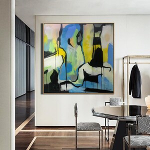 Modern Painting, Contemporary Art, Extra Large Wall Art, Acrylic on Canvas, Original Painting, Blue Painting, Green Painting, Canvas Art