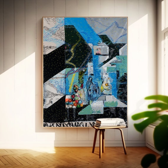 Abstract Painting Wall Art Canvas Large Wall Art Conspiracy Modern Art Painting Print Canvas Contemporary Art Extra Large Wall Art Decor