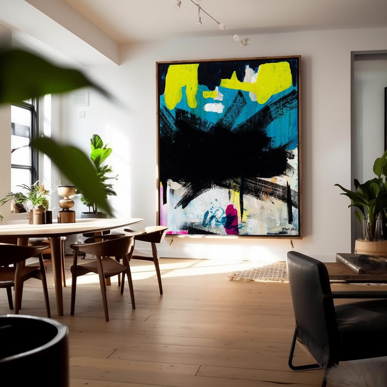 Contemporary Art Abstract Painting Large Wall Art Canvas Modern Painting Canvas Abstract Paintings Canvas Black Painting bild 6