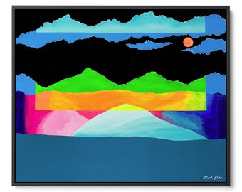 Original Painting 'Dreamscape Glow' | Contemporary Art, Modern Abstract by Ron Deri. One of a kind Artwork. Express Shipping
