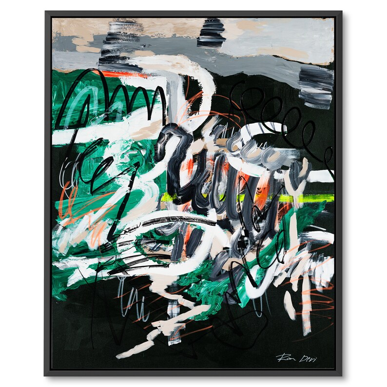 Extra Large Wall Art Abstract Painting Large Wall Art Contemporary Art Modern Abstract Green Painting Living Room Wall Decor Abstract Art 4