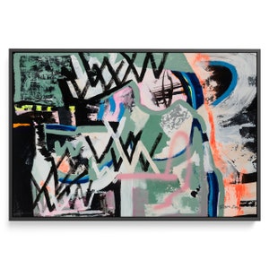 &quot;Große Leinwand, Moderne Kunst, Abstrakte Malerei &quot;&quot;Composition&quot;&quot; Druck auf Leinwand, Kunst von Ron Deri | Graffiti Malerei, Zeitgenössische Kunst