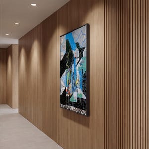 Abstract Canvas Painting: 'Conspiracy' Modern Art Print 3