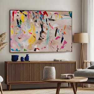 Modern Abstract Art &#39;Kabbalah&#39; Painting, Large Wall Art, Abstract on Canvas, Modern Art, Jewish Artwork, Large Abstract by Ron Deri
