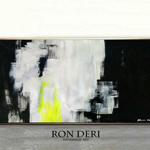 Black Art Abstract Painting on Canvas Large Wall Art Landscape Etsy