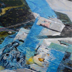 Abstract Canvas Painting: 'Conspiracy' Modern Art Print 1