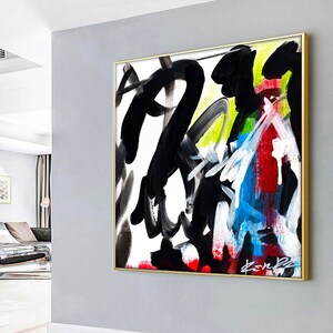 Modern Abstract 'Graffiti' | Canvas Painting Print, Fine Art Print, Abstract Painting Print, Painting on Canvas, Modern Abstract by Ron Deri