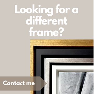 May include: Close-up of a multi-layered picture frame with a gold, black, silver, and white finish. The text "Looking for a different frame? Contact me" is visible in the image.