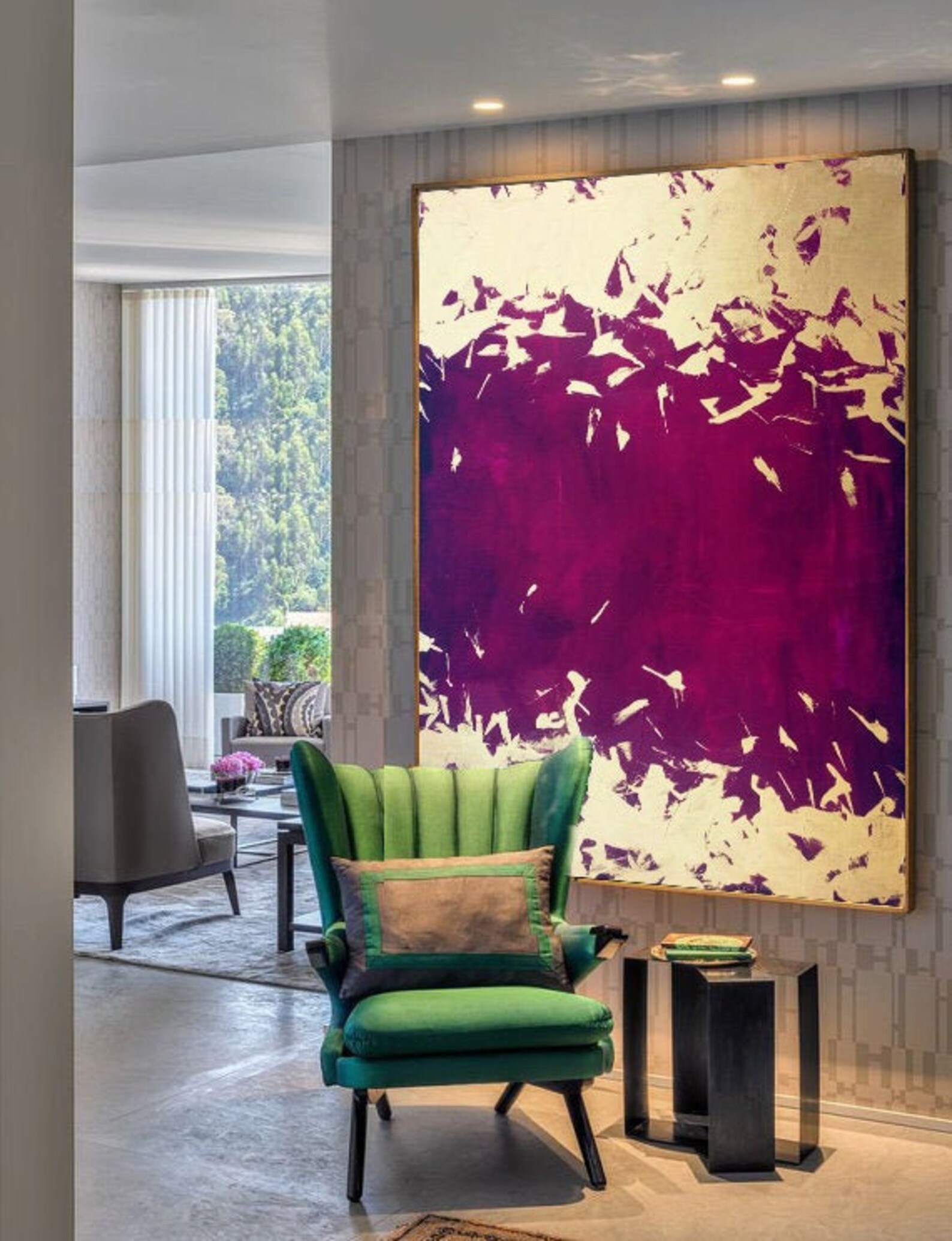 Gold Leaf Painting 'energy' Large Wall Art Painting Etsy