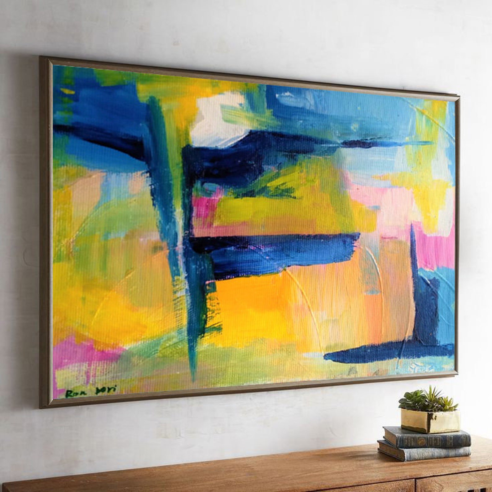Acrylic Painting Canvas Abstract Wall Art Original Texture Etsy