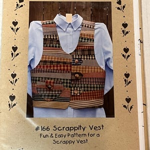 Patrón de chaleco Scrappity de la colección Briar Rose