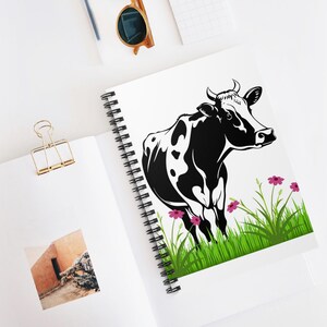 Highland Kuh Gesicht Spiralblock: Liniertes Papier