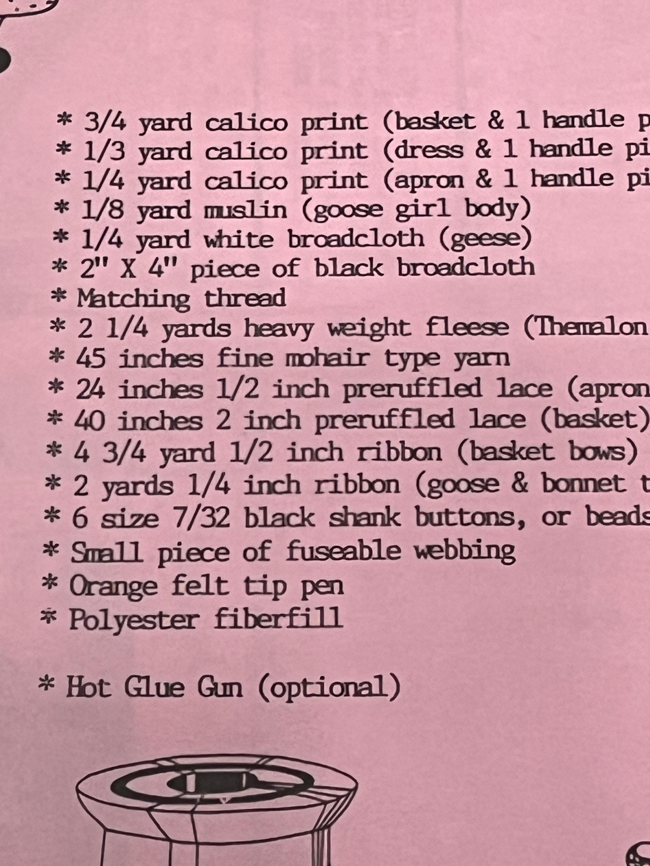 Sew Special Goose Girl Basket 48