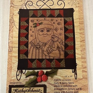 Make Merry 13 X 15 Santa and Snowman Wall Quilt by Kathy Schmitz
