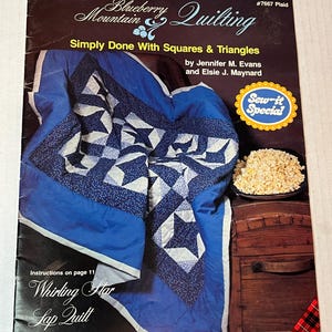 Blueberry Mountain Quilting Prosto wykonane z kwadratów i trójkątów Plaid Ulotka