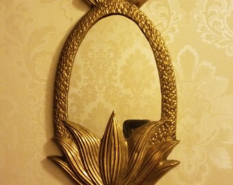 Vintage Brass Pineapple Wall Mirror Wall Decor Vanity