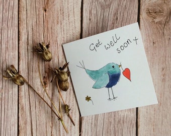 Sick Bird Get Well Scratch-Off Card