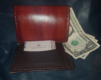 Leather tri fold wallet