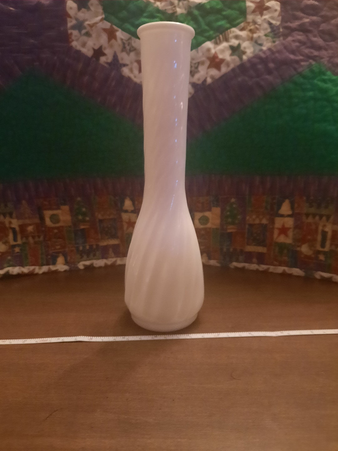 Hoosier Milk Glass Bud Vase Vintage Long Stemmed Ribbed 4094 9 Tall Etsy