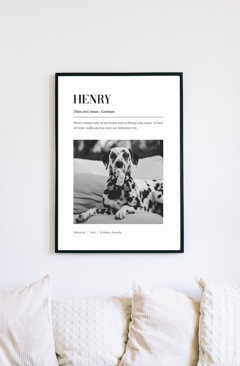 Custom Pet Definition Print Pet Definition Poster Etsy