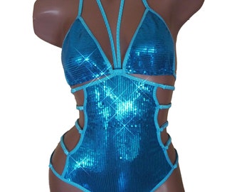 High bikini blue swimwear Sequins bikini closed bikini red Sexy strappy bikini rhinestone swimsuit for a gift bikini sparkle women bikini