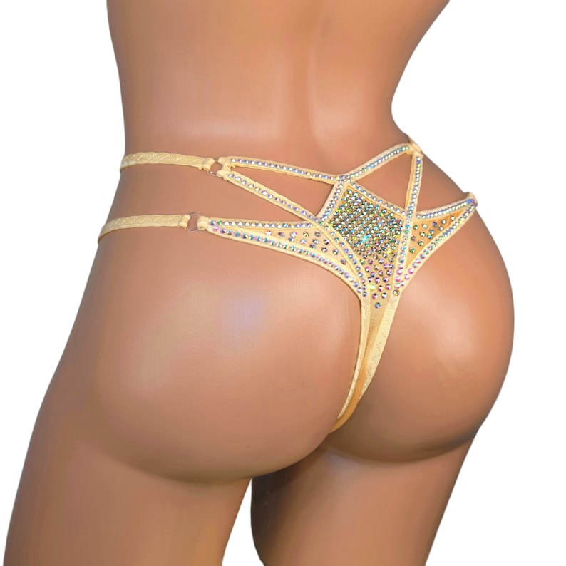 Extreme bikini beach girls swimsuit Stripper outfits rhinestone swimwear exotic dancewear burlesque bikini micro dancer outfits bikini