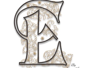 Letter E Design With Photos Etsy