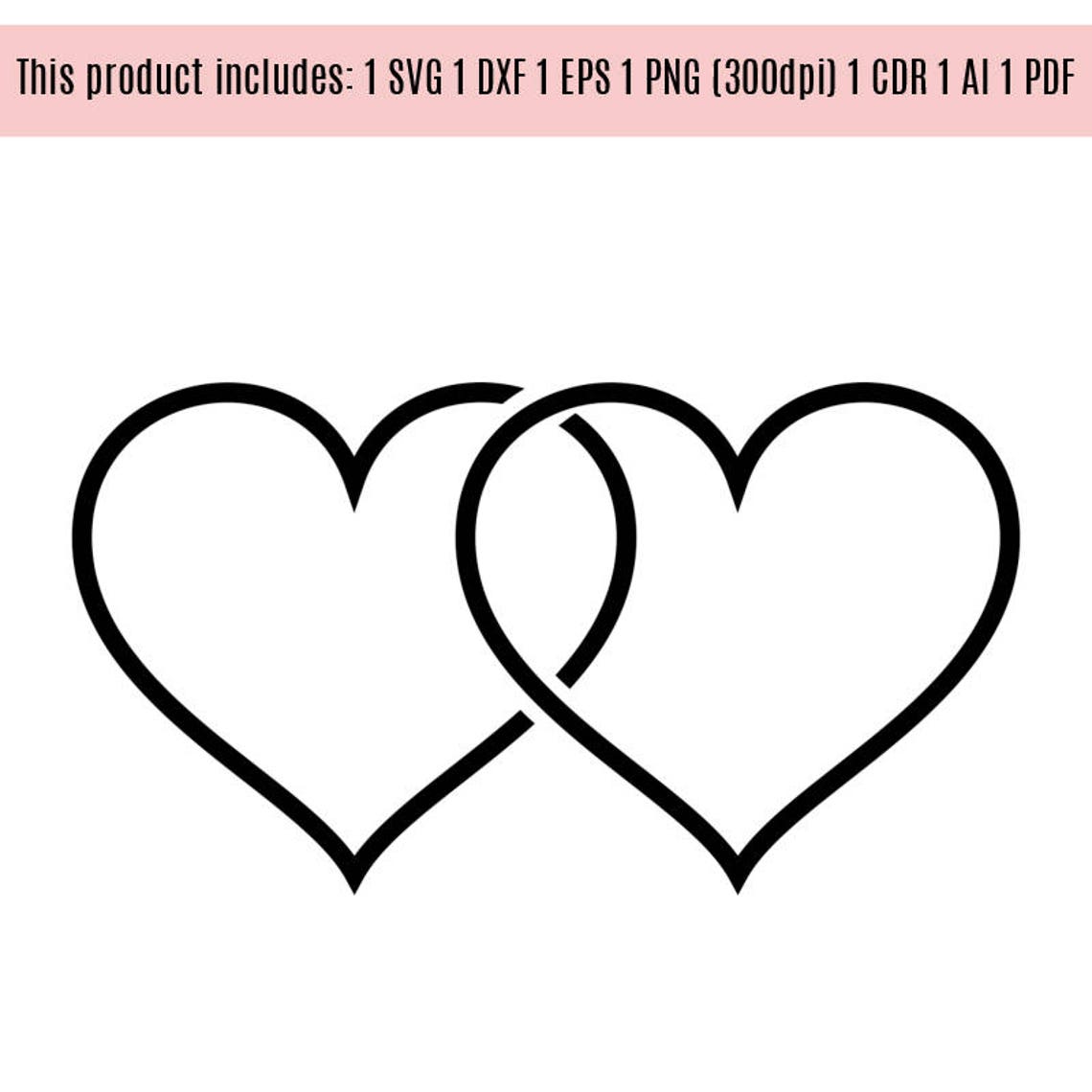 Herzen Liebe Hochzeit Vinyl Grafik SVG Dxf EPS Png Cdr Ai Pdf Etsy