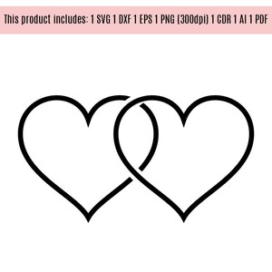 Herzen love Hochzeit Vinyl Grafiken svg dxf eps png cdr ai pdf Vektor Kunst Clipart Sofort Download Digitalschnitt Druckdatei Cricut Silhouette