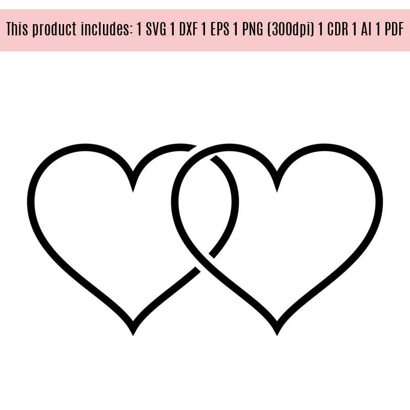 Download Hearts Love Wedding vinyl Graphics SVG Dxf EPS Png Cdr Ai ...