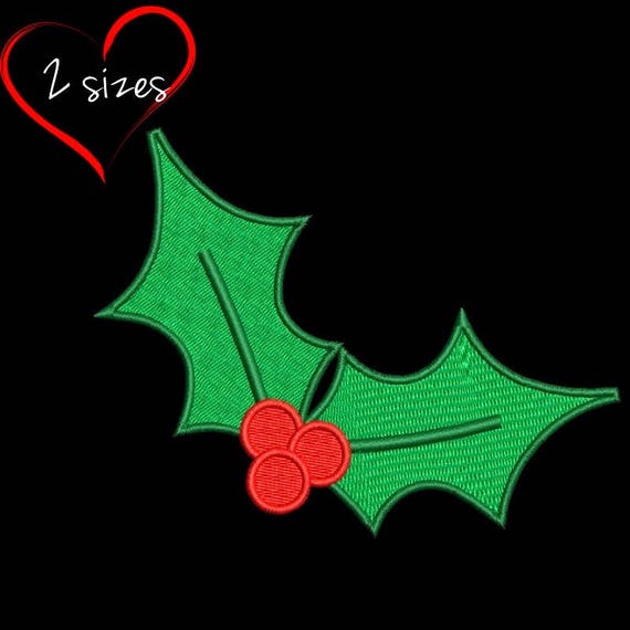 Holly berry embroidery machine designs chistmas pes files instant digital download pattern Il_570xn
