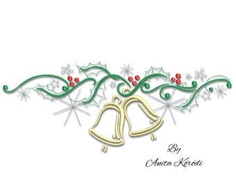 Christmas machine embroidery design pes instant digital download pattern