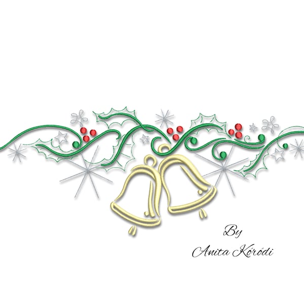 Christmas machine embroidery design pes instant digital download pattern