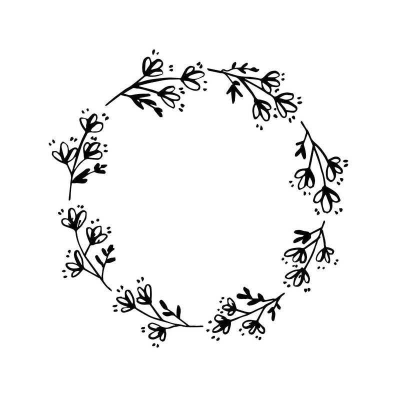 Download Wedding vintage flowers frame circle Graphics SVG Dxf EPS ...